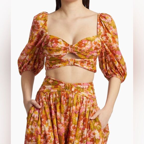 Zimmermann Violet Crop Top size 3/us size 10 - Picture 2 of 14